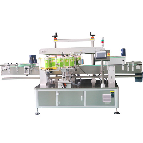 Automatický horizontálny stroj na označovanie okrúhlych fliaš / komerčný štítkovací stroj / automatický lepiaci stroj 