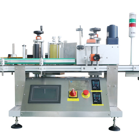 Vysokovýkonný automatický štítkovací stroj na nanášanie etikiet Js-A2-500 používaný na všetky druhy okrúhlych fliaš 
